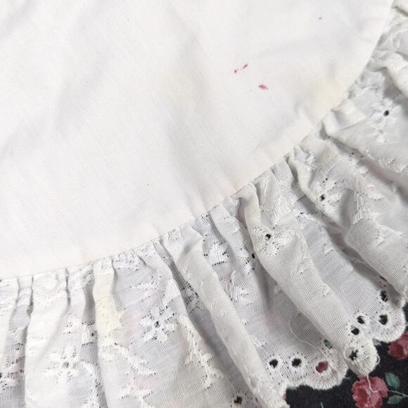 Vtg Handmade Dress Girls Sz 6 Black Floral Pageant Party Frilly Southern Belle - Picture 5 of 6